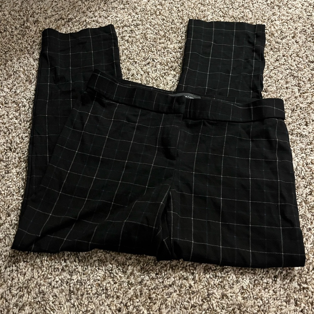 Amanda & Chelsea Charcoal Checkered Pants